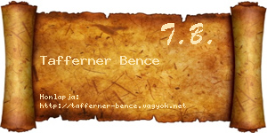 Tafferner Bence névjegykártya