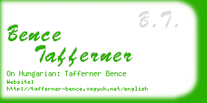 bence tafferner business card